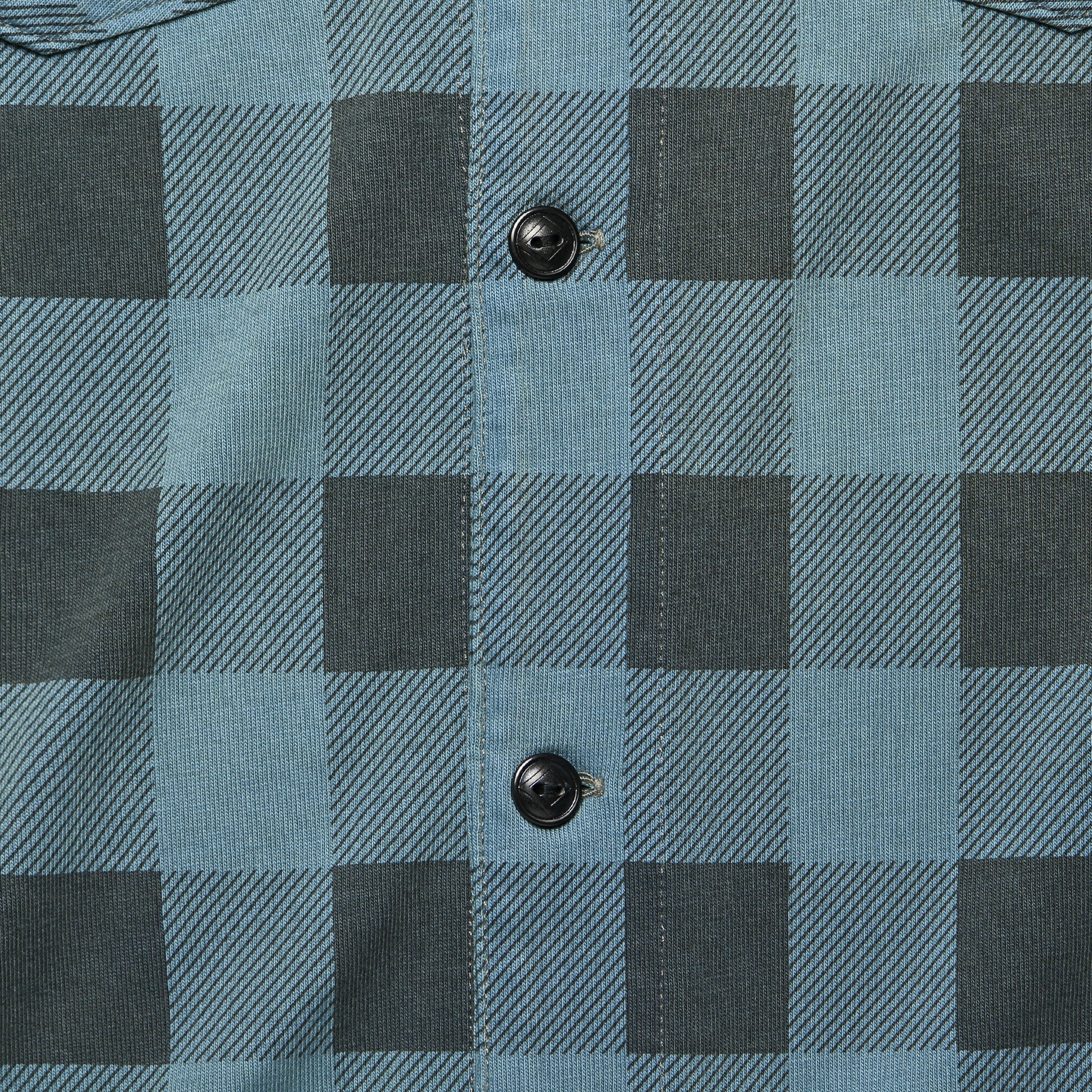 Plaid-Print Jersey Workshirt - Blue/Black - RRL - STAG Provisions - Tops - L/S Woven - Plaid