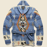 Hand-Knit Indigo Ranch Cardigan - Indigo/Cream - RRL - STAG Provisions - Tops - Sweater