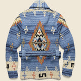 Hand-Knit Indigo Ranch Cardigan - Indigo/Cream - RRL - STAG Provisions - Tops - Sweater