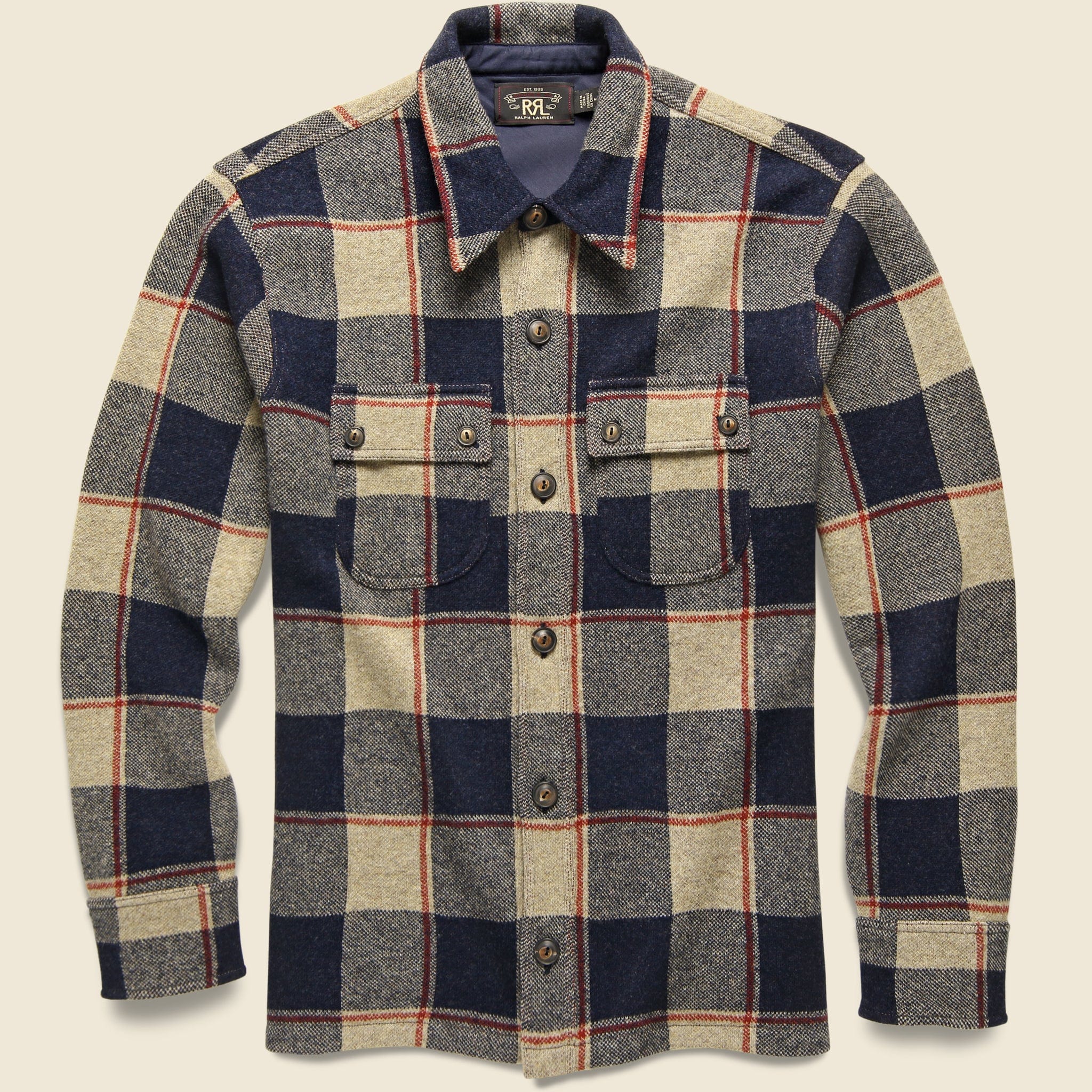 Wool-Cashmere Workshirt Sweater - Navy - RRL - STAG Provisions - Tops - Sweater