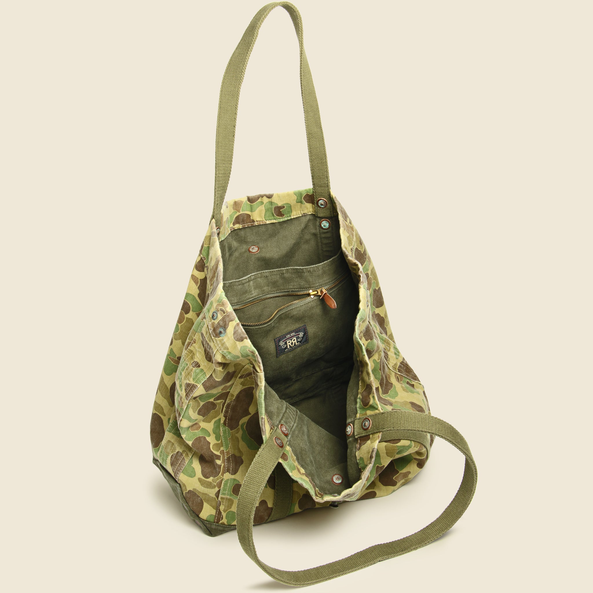 
                          Camo Twill Tote - Olive Frog Skin - RRL - STAG Provisions - Accessories - Bags / Luggage
                        