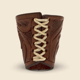 Tooled Leather Bandana Slider - Brown - RRL - STAG Provisions - Accessories - Bandanas