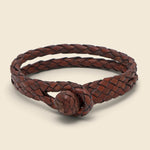 Braided Leather Cuff - Brown - RRL - STAG Provisions - Accessories - Cuffs