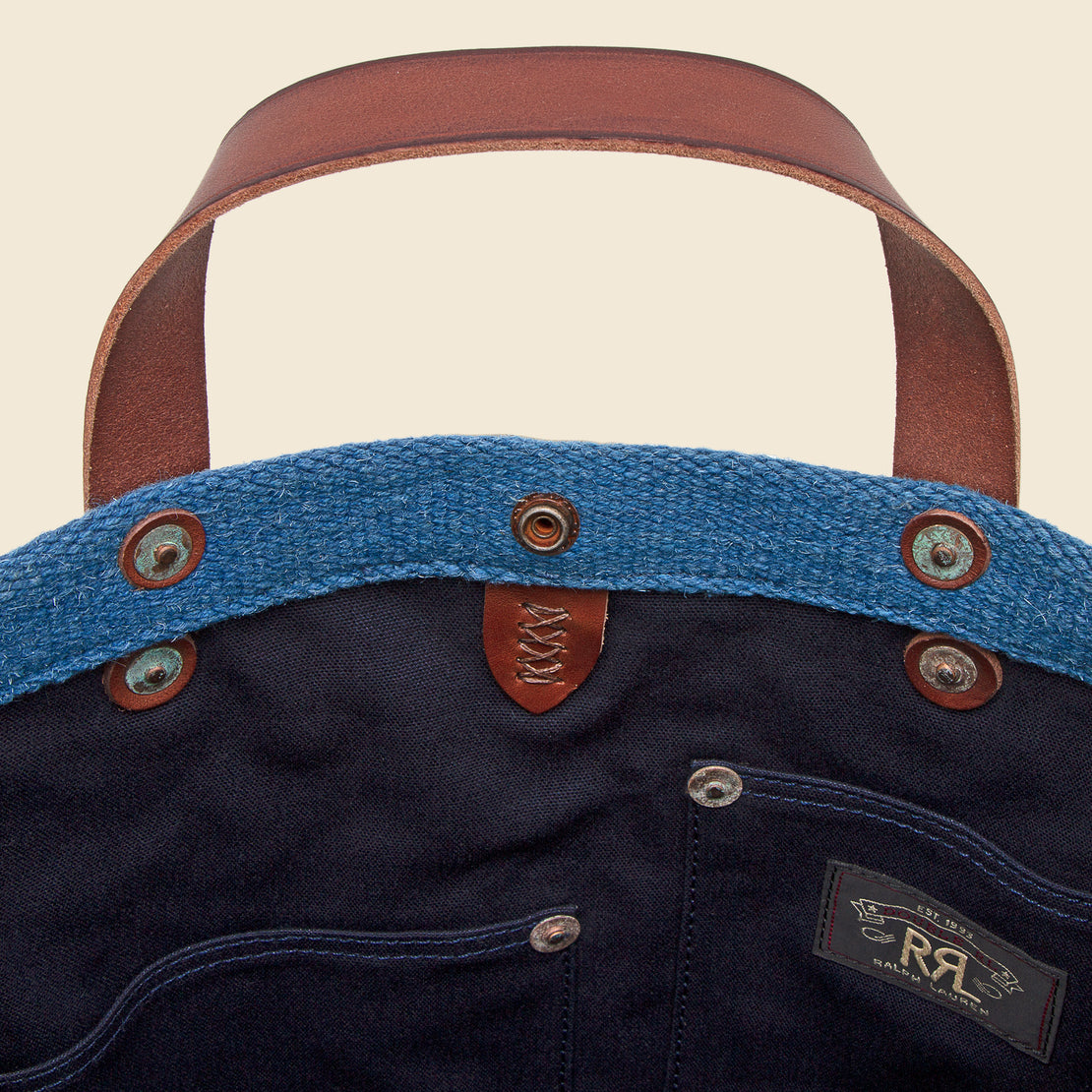 Handwoven Collins Crossbody Bag - Navy - RRL - STAG Provisions - W - Accessories - Bag