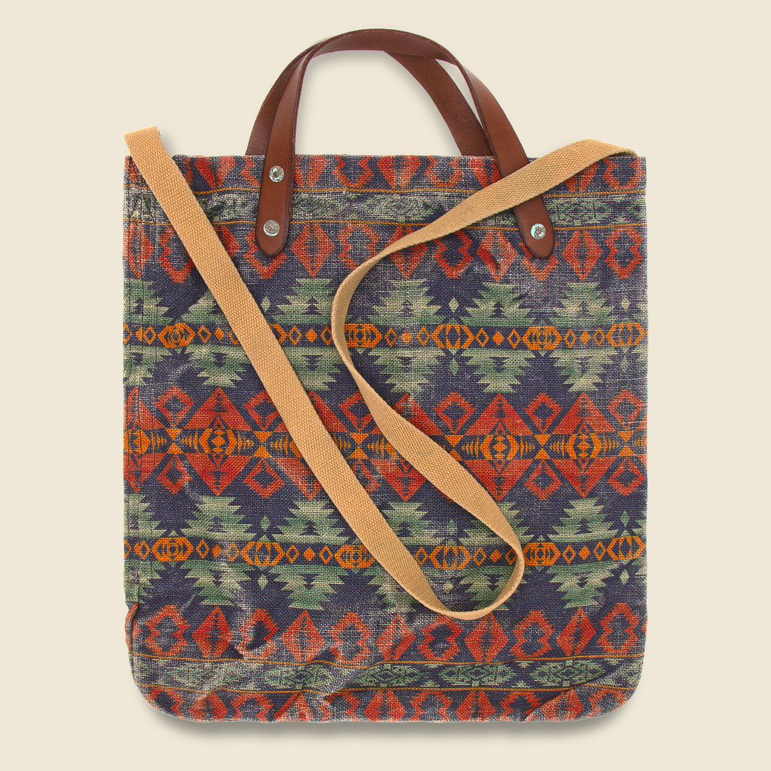 Market Tote - Navy/Red Multi - RRL - STAG Provisions - Accessories - Bags / Luggage