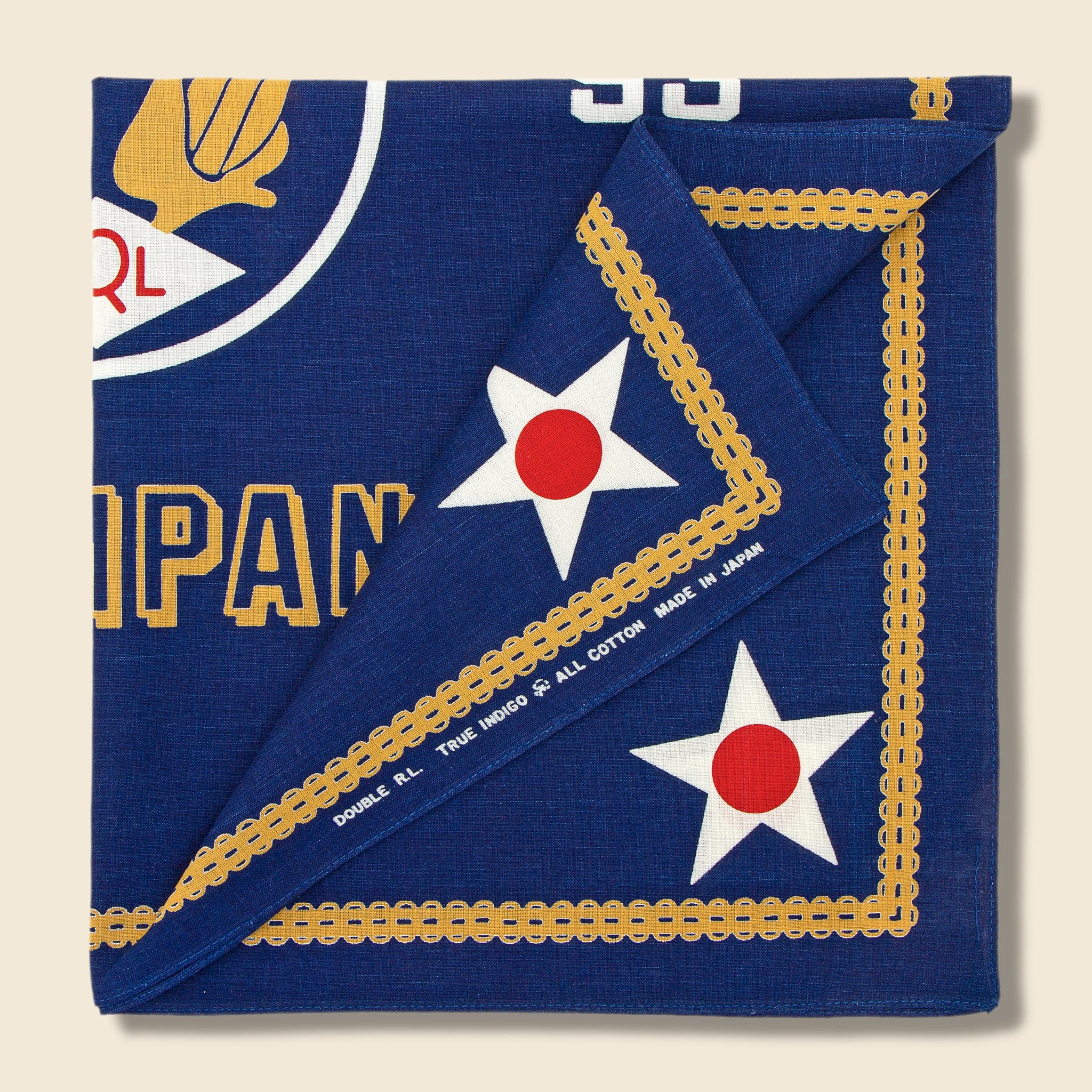 Surplus Bandana - Indigo/Cream/Red/Gold - RRL - STAG Provisions - Accessories - Bandanas
