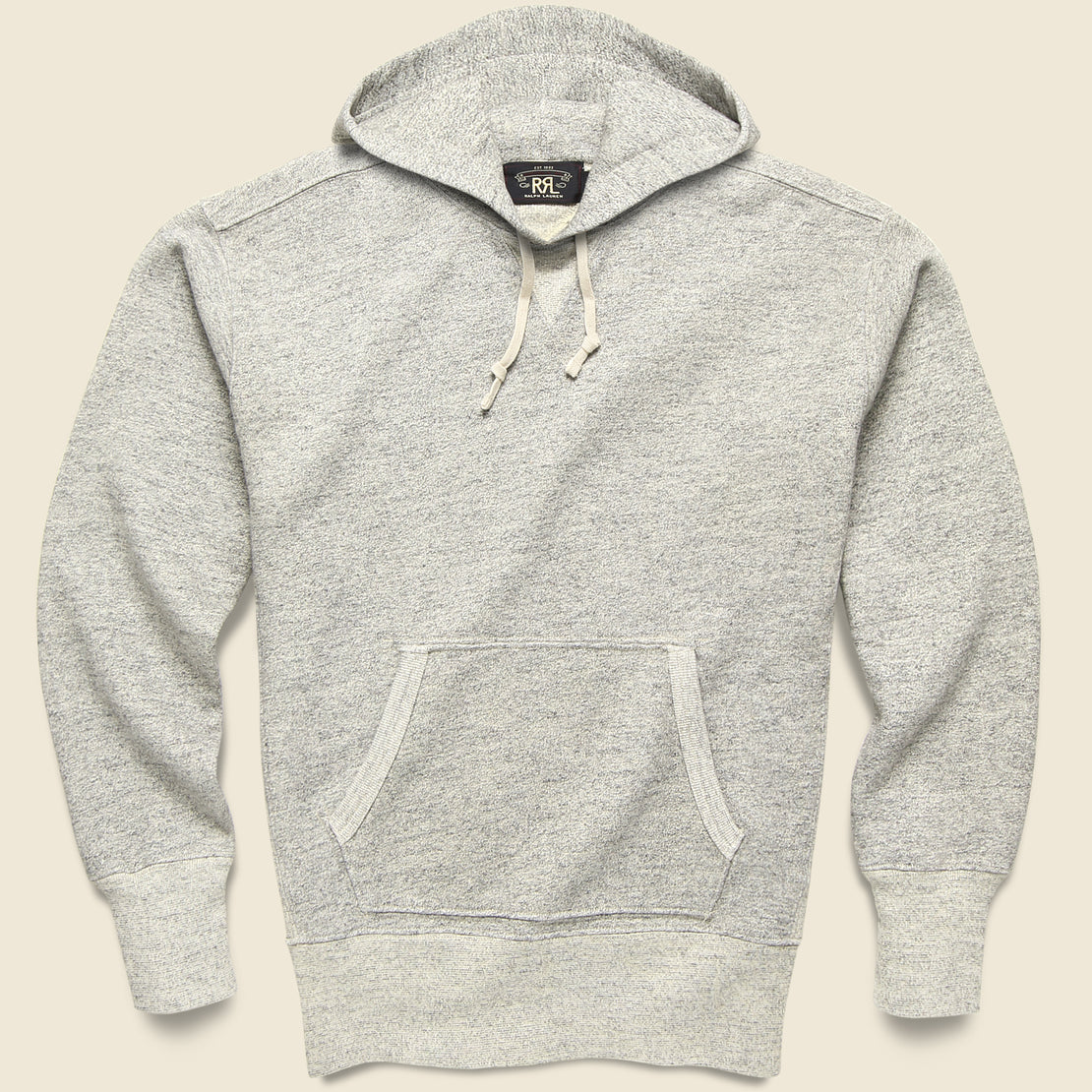 True Classic Heather Gray Fleece French Terry Zip Hoodie | Cotton Blend | Athletic Cut | Large / L