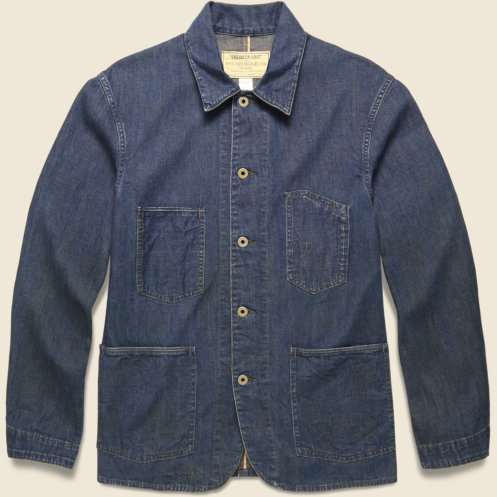 Selvedge Denim Engineer Jacket - Hartville Wash - RRL - STAG Provisions - Outerwear - Coat / Jacket