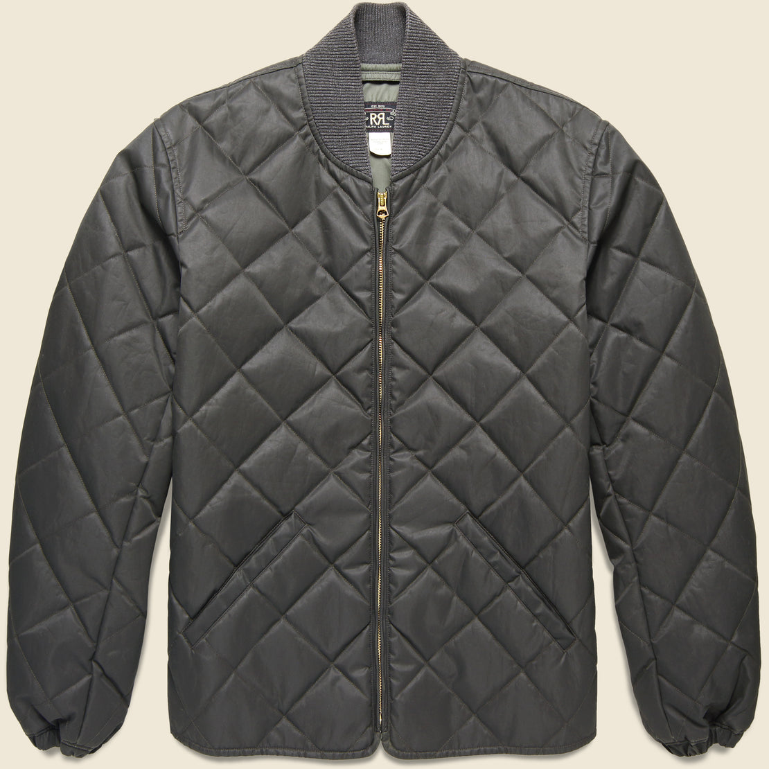 RRL Coalville Quilted Jacket - Vintage Black