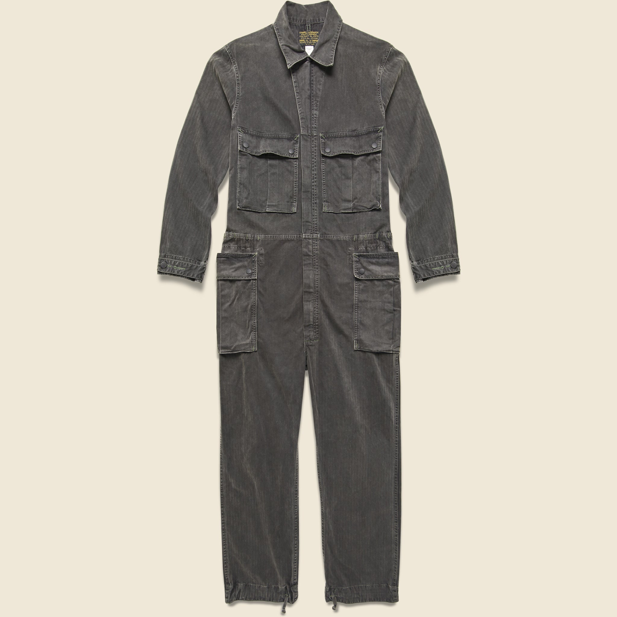 Richardson Cotton Herringbone Coverall - Faded Black - RRL - STAG Provisions - Pants - Jumpsuit