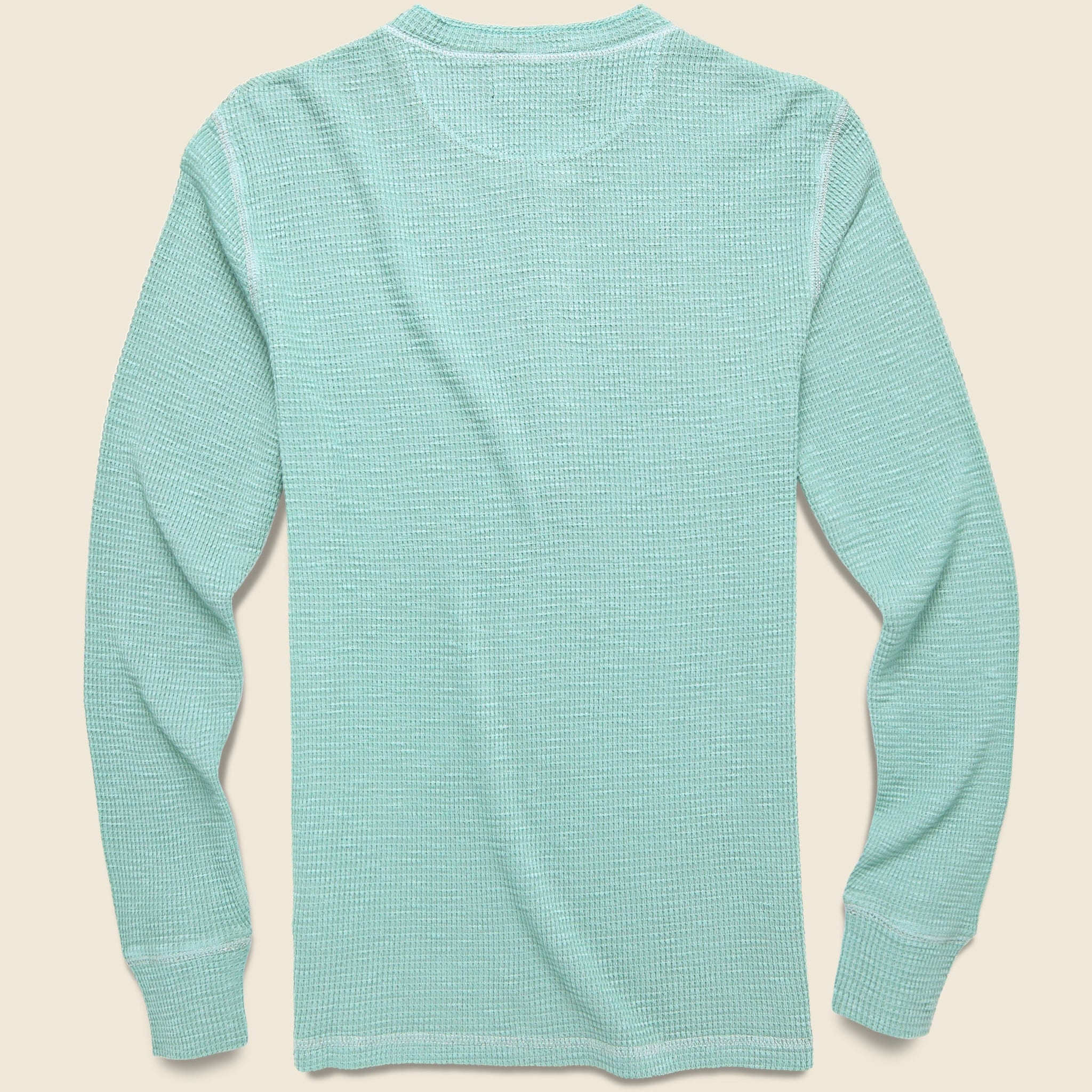 
                          Waffle-Knit Henley - Turquoise - RRL - STAG Provisions - Tops - L/S Knit
                        