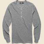 Waffle-Knit Henley - Gravel Siro - RRL - STAG Provisions - Tops - L/S Knit
