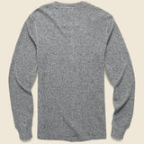 Waffle-Knit Henley - Gravel Siro - RRL - STAG Provisions - Tops - L/S Knit