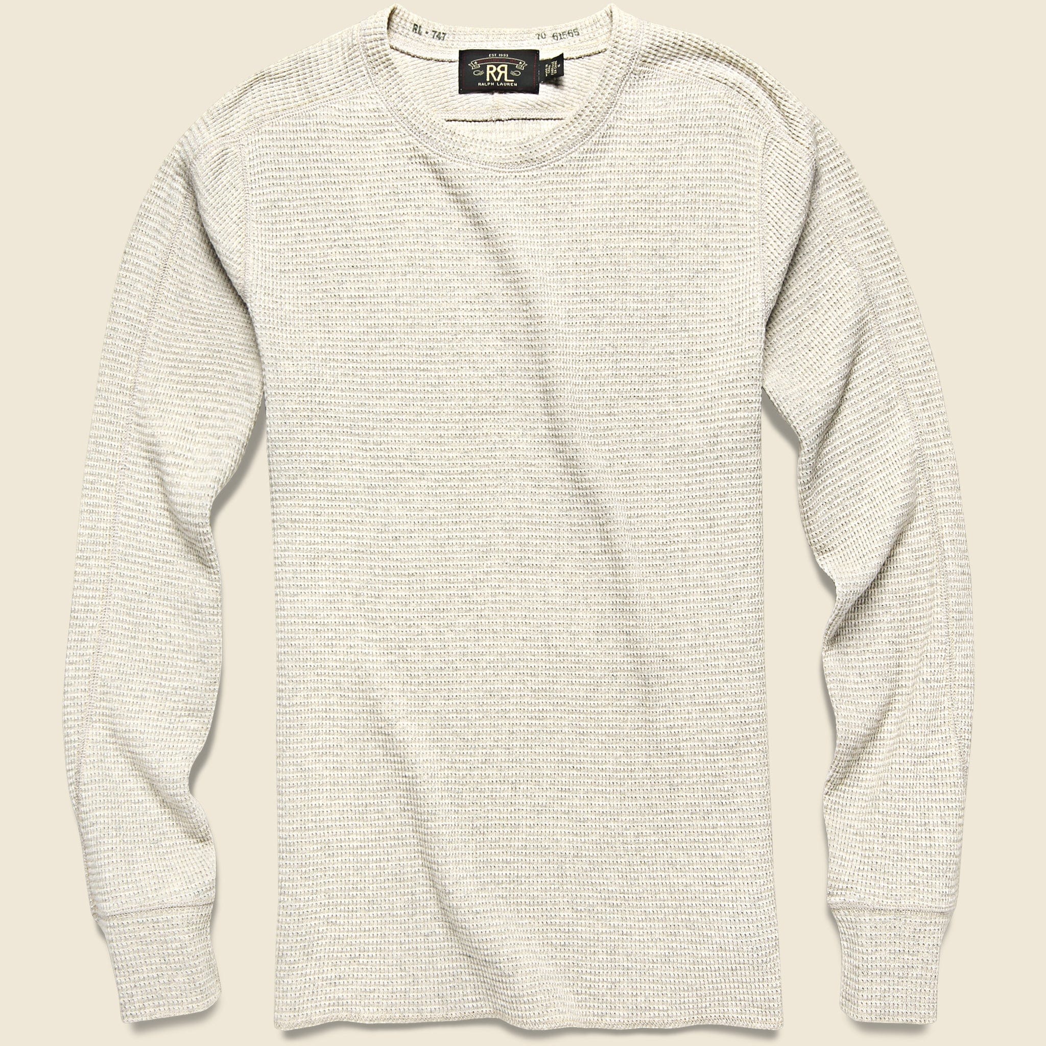 Waffle Crewneck - Oatmeal - RRL - STAG Provisions - Tops - L/S Knit