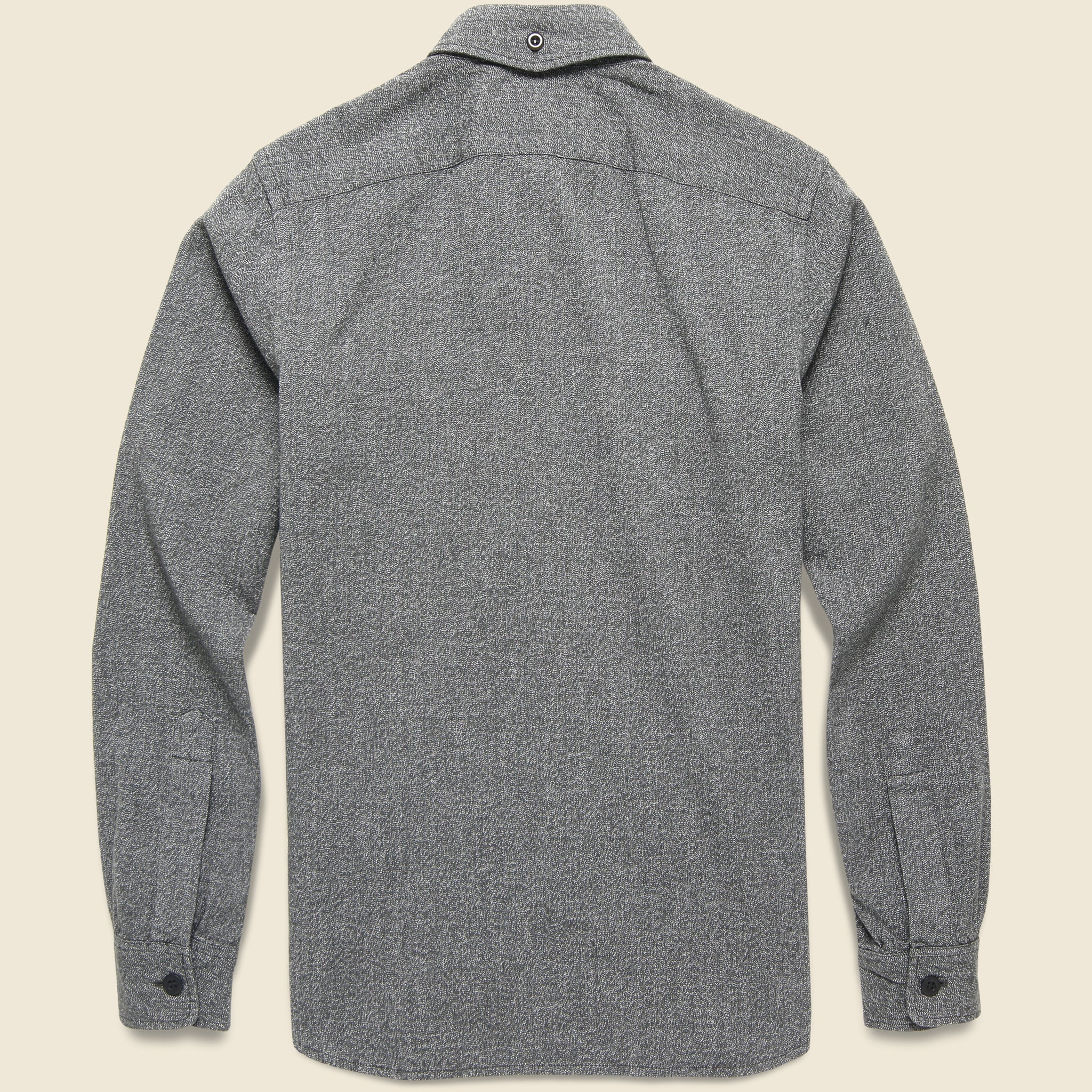 Clayton Military Shirt - Black/Grey Jaspe - RRL - STAG Provisions - Tops - L/S Woven - Other Pattern