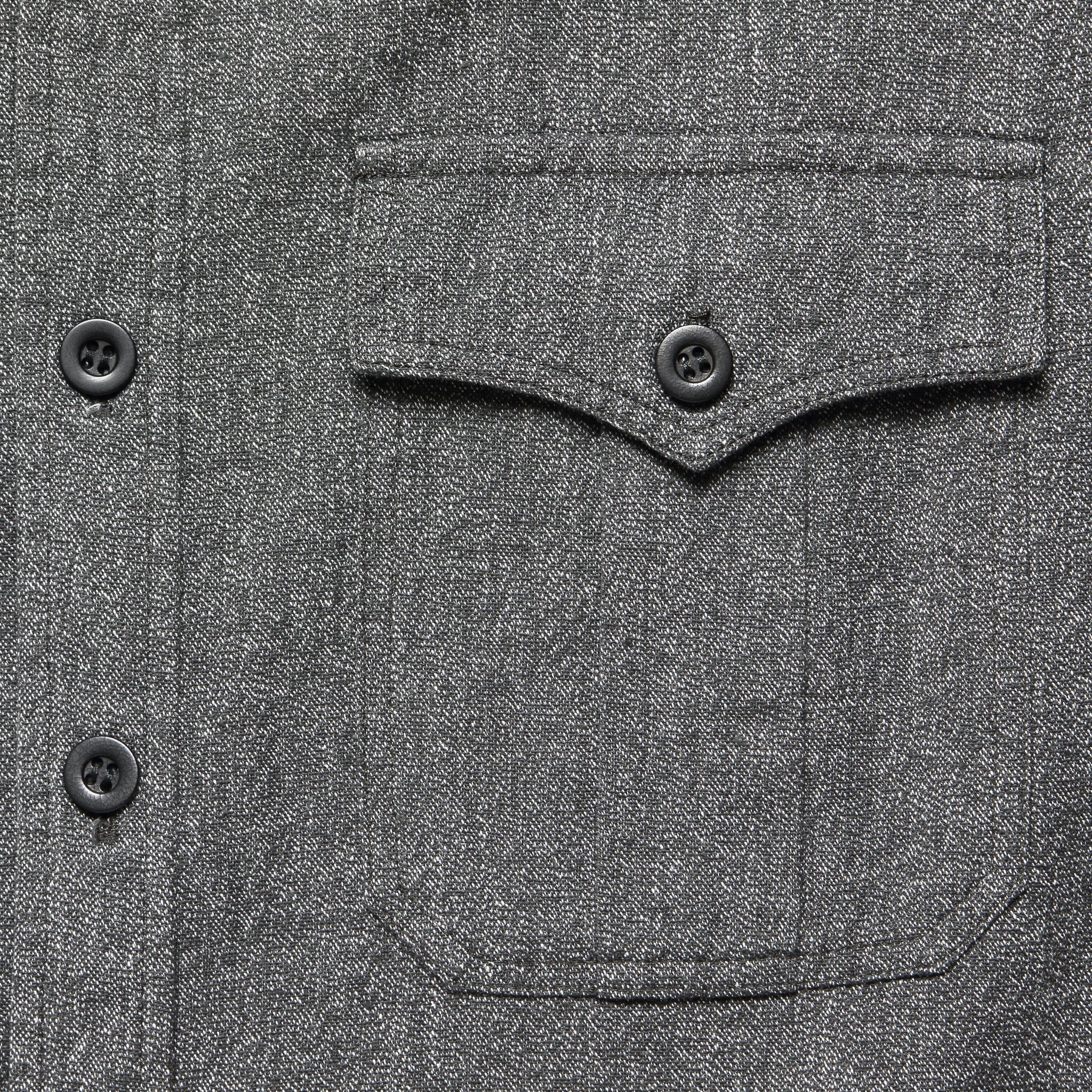 Clayton Military Shirt - Black/Grey Jaspe - RRL - STAG Provisions - Tops - L/S Woven - Other Pattern