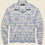 Jacquard Jersey Camp Shirt - Natural/Multi - RRL - STAG Provisions - Tops - L/S Woven - Other Pattern