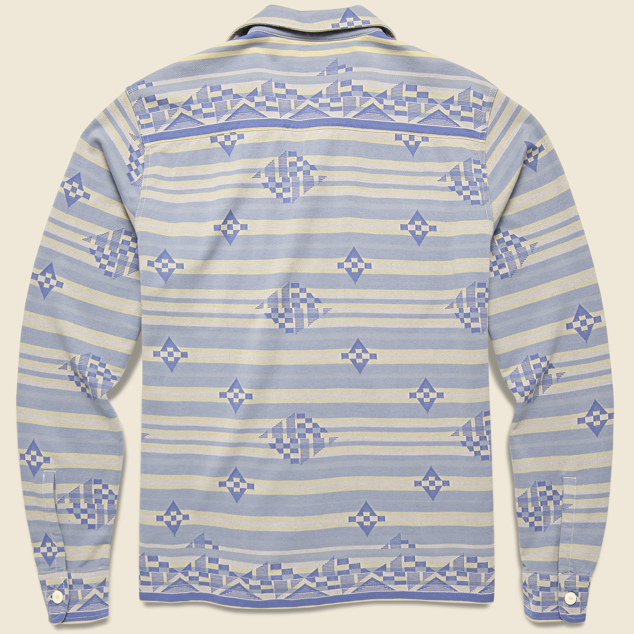 Jacquard Jersey Camp Shirt - Natural/Multi - RRL - STAG Provisions - Tops - L/S Woven - Other Pattern