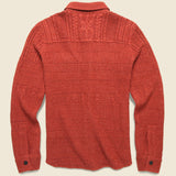 CPO Guernsey Stitch Workshirt - Faded Red Heather - RRL - STAG Provisions - Tops - L/S Woven - Overshirt