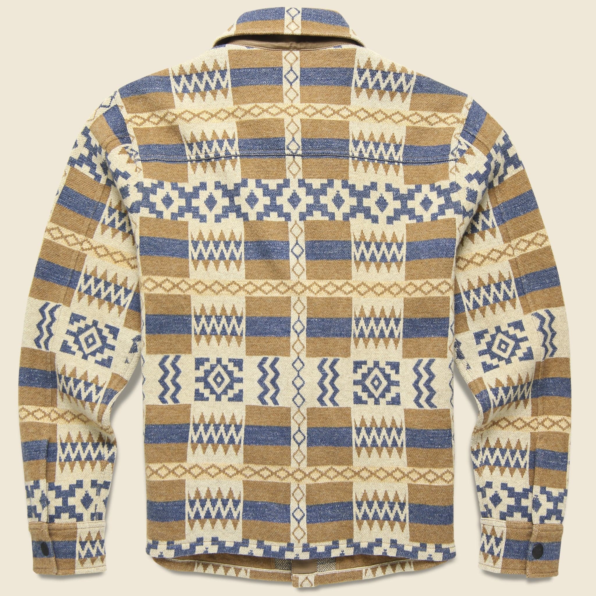 Sweater Workshirt - Brown Cream Multi - RRL - STAG Provisions - Tops - L/S Woven - Overshirt
