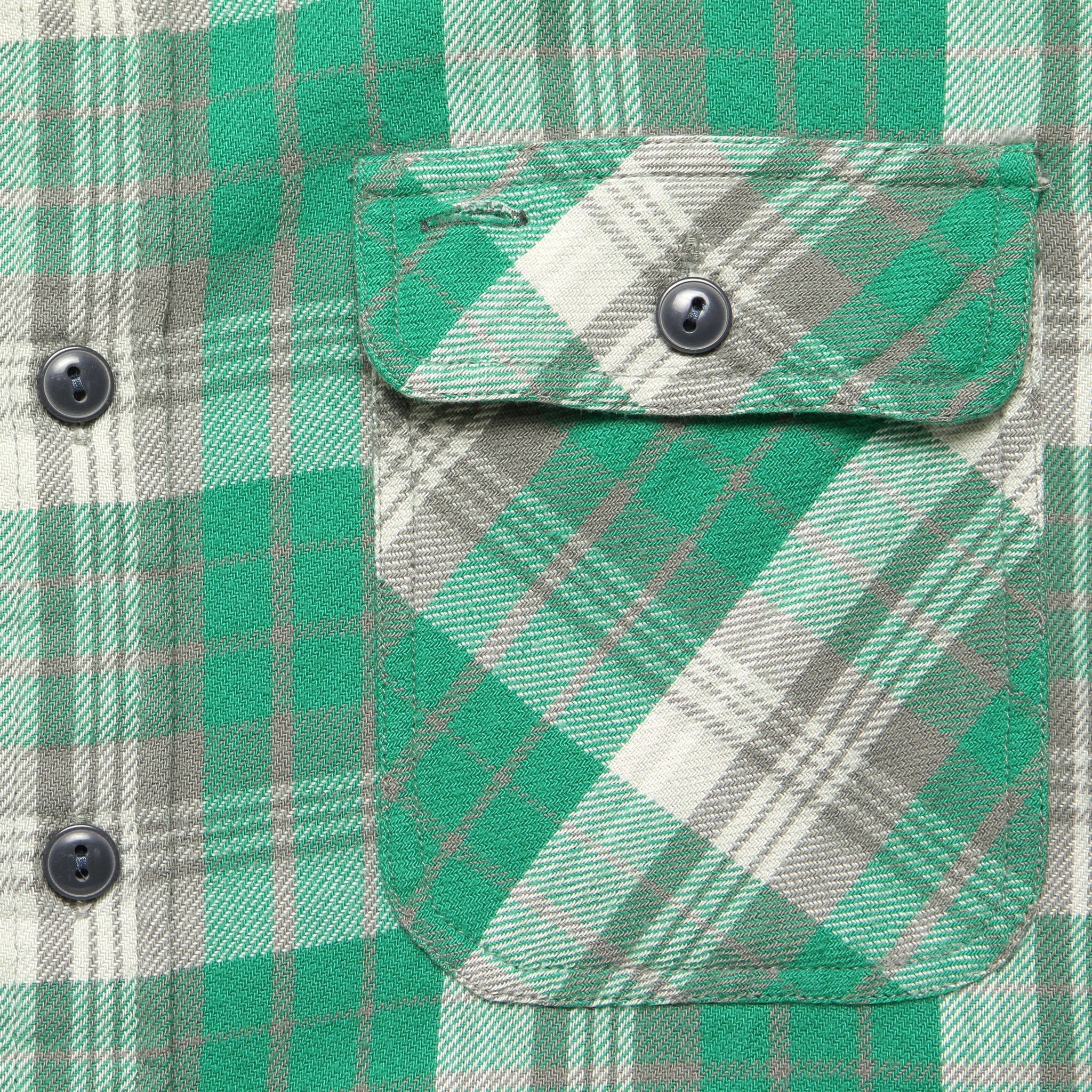 
                          Plaid Twill Matlock Workshirt - Green/Grey - RRL - STAG Provisions - Tops - L/S Woven - Plaid
                        