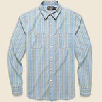 Reliance Workshirt - Indigo/Red - RRL - STAG Provisions - Tops - L/S Woven - Stripe