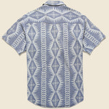 Jaqcuard Knit Buffalo Western Shirt - Indigo/Multi - RRL - STAG Provisions - Tops - S/S Woven - Other Pattern