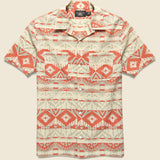 Trade Blanket Seersucker Camp Shirt - Cream/Coral - RRL - STAG Provisions - Tops - S/S Woven - Seersucker