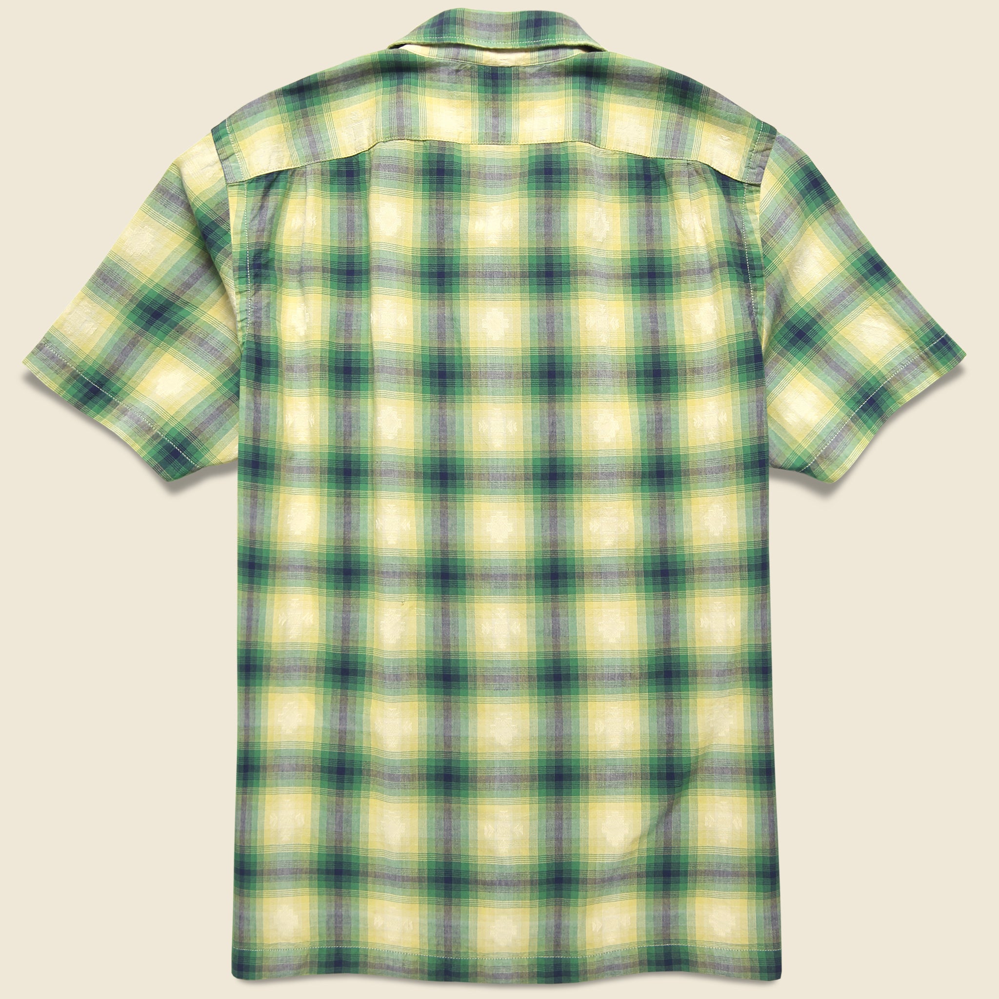 
                          Dobby Plaid Camp Shirt - Green/Blue - RRL - STAG Provisions - Tops - S/S Woven - Plaid
                        