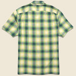 Dobby Plaid Camp Shirt - Green/Blue - RRL - STAG Provisions - Tops - S/S Woven - Plaid