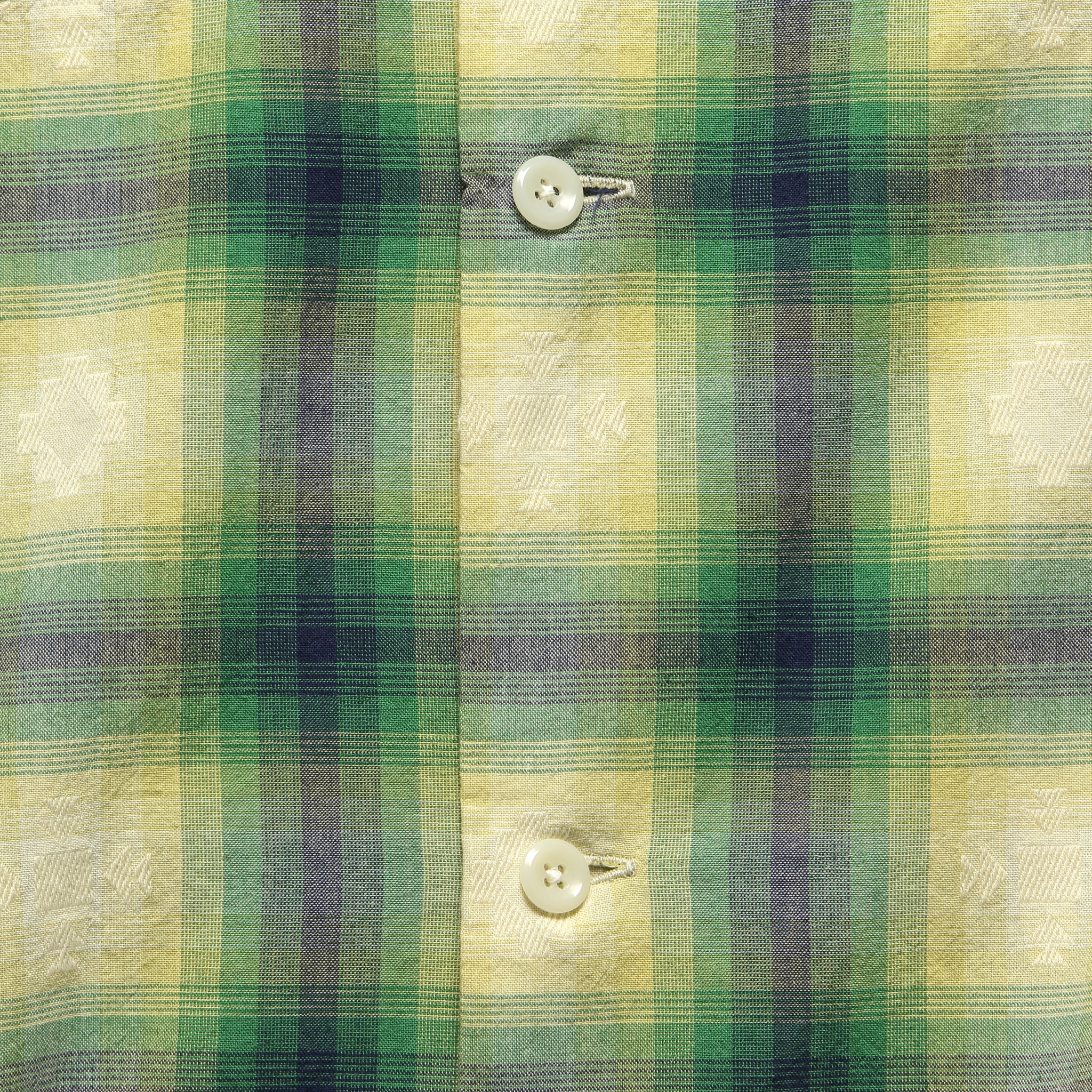 Dobby Plaid Camp Shirt - Green/Blue - RRL - STAG Provisions - Tops - S/S Woven - Plaid