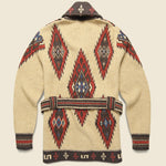 Linen-Blend Belted Cardigan - Tan/Brown/Red Mutli - RRL - STAG Provisions - Tops - Sweater