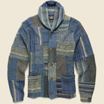 Patchwork Shawl Cardigan - Indigo Multi - RRL - STAG Provisions - Tops - Sweater