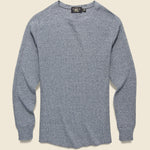 Waffle Crewneck Shirt - Blue Heather - RRL - STAG Provisions - Tops - L/S Knit