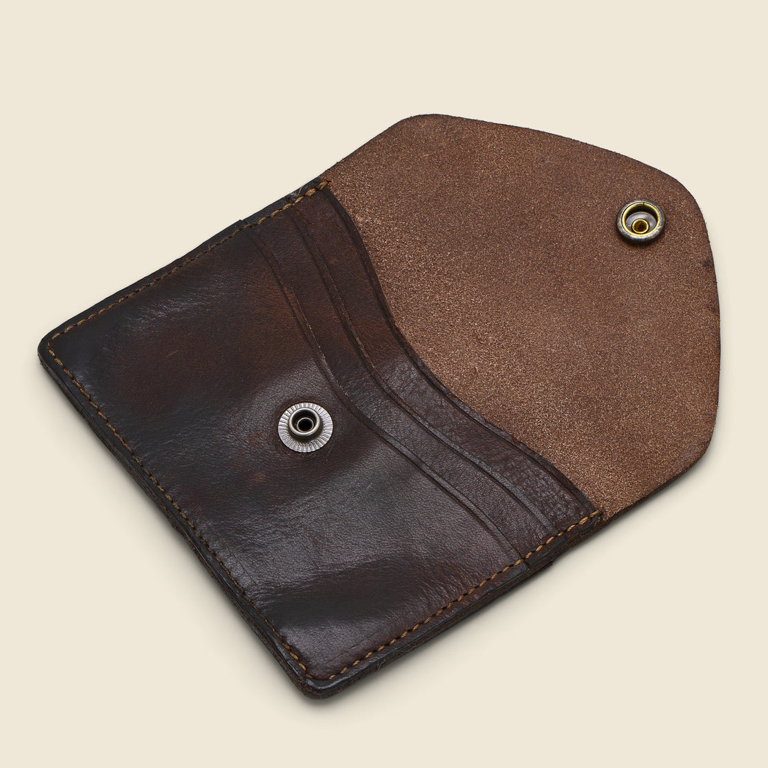 Concha Card Wallet - Dark Brown - RRL - STAG Provisions - Accessories - Wallets
