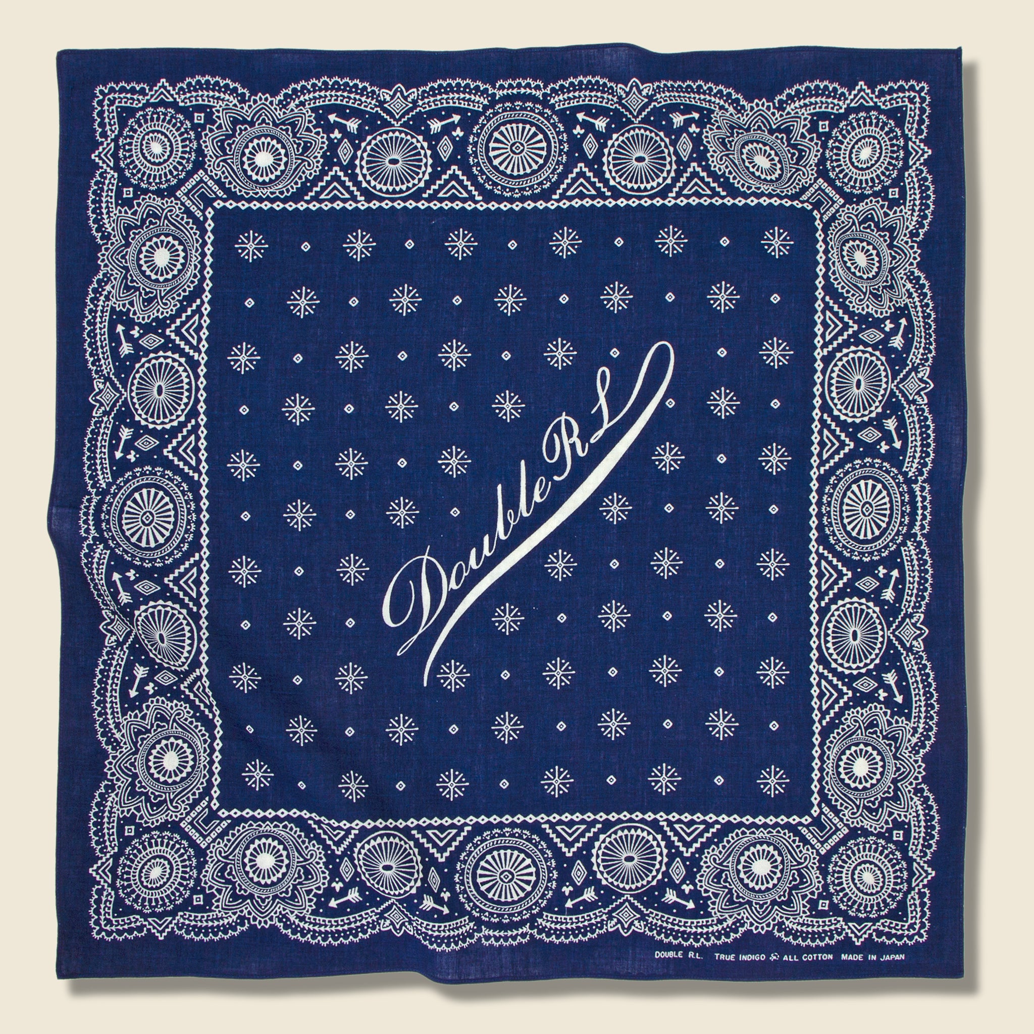 Concha Bandana - Indigo/Cream - RRL - STAG Provisions - Accessories - Bandanas