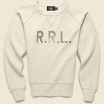 Double V Logo Graphic Sweatshirt - Oatmeal Heather - RRL - STAG Provisions - Tops - Fleece / Sweatshirt
