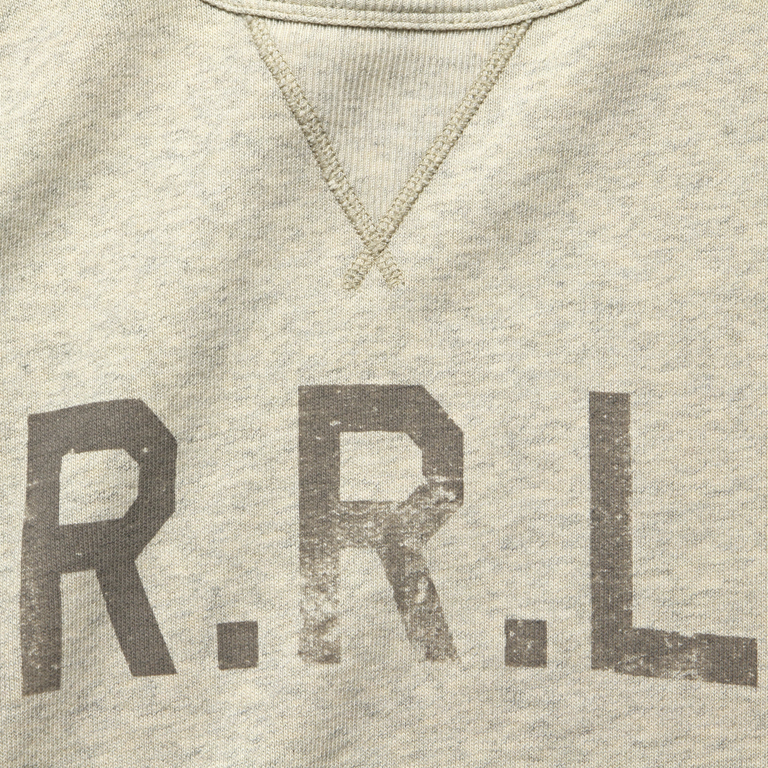 Double V Logo Graphic Sweatshirt - Oatmeal Heather - RRL - STAG Provisions - Tops - Fleece / Sweatshirt