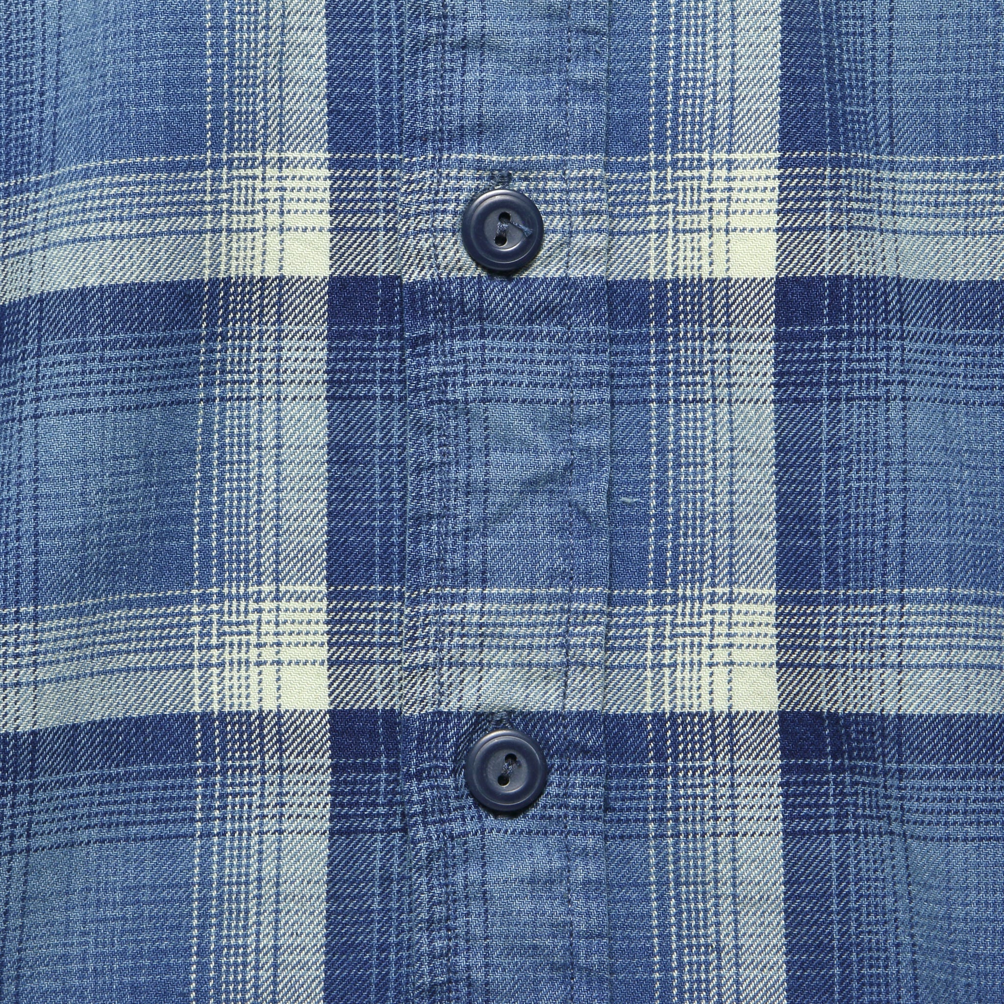 
                          Clint Workshirt - Indigo/Cream - RRL - STAG Provisions - Tops - L/S Woven - Plaid
                        