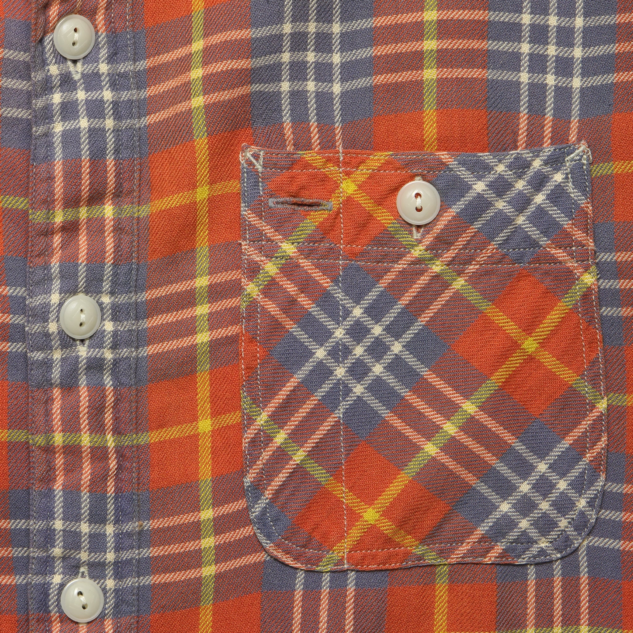 Farrell Distressed Workshirt - Red/Blue - RRL - STAG Provisions - Tops - L/S Woven - Plaid