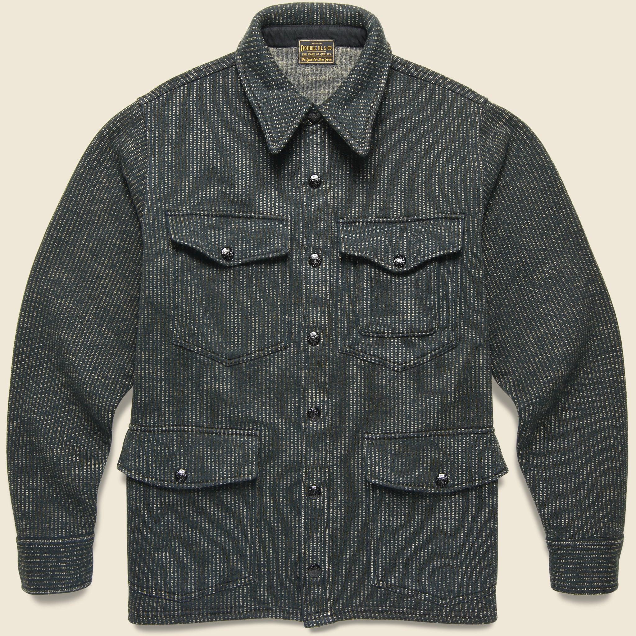 Browns Beach Overshirt - Charcoal/Cream - RRL - STAG Provisions - Outerwear - Coat / Jacket