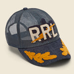 Mesh Trucker Hat - Navy/Indigo/Gold - RRL - STAG Provisions - Accessories - Hats