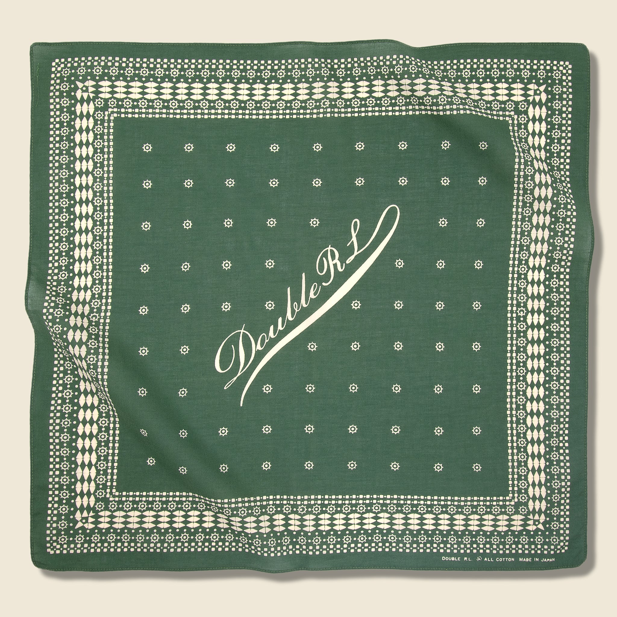 Benson Bandana - Faded Green/Cream - RRL - STAG Provisions - Accessories - Bandanas