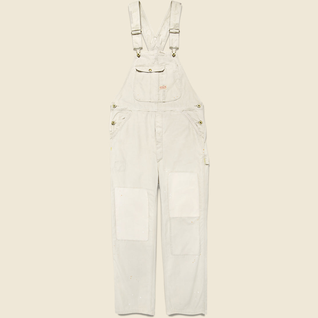 RRL Durham Patchwork Overall - Repaired White