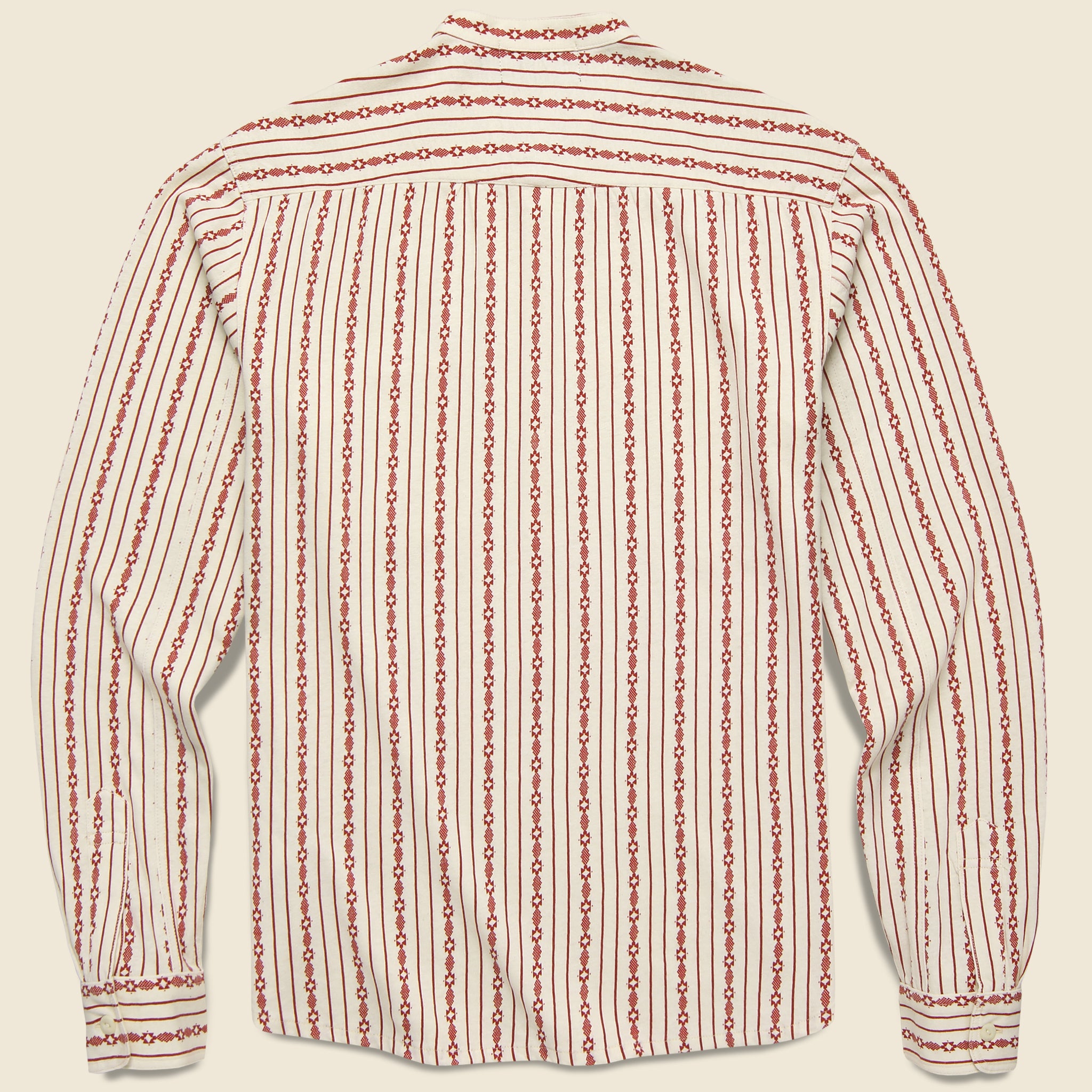 
                          Printed Jersey Pullover - Red/Cream - RRL - STAG Provisions - Tops - L/S Knit
                        