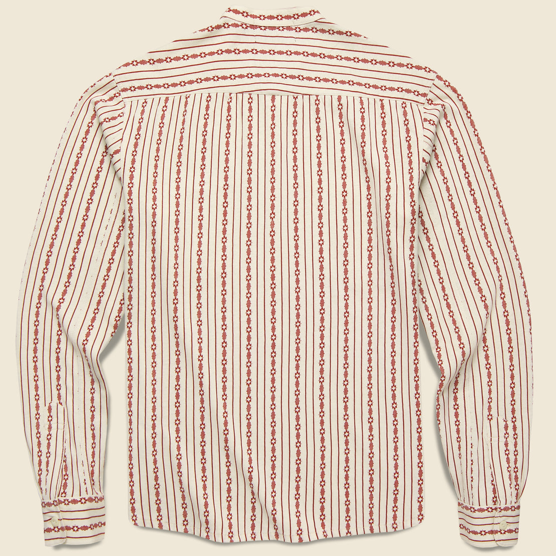 Printed Jersey Pullover - Red/Cream - RRL - STAG Provisions - Tops - L/S Knit