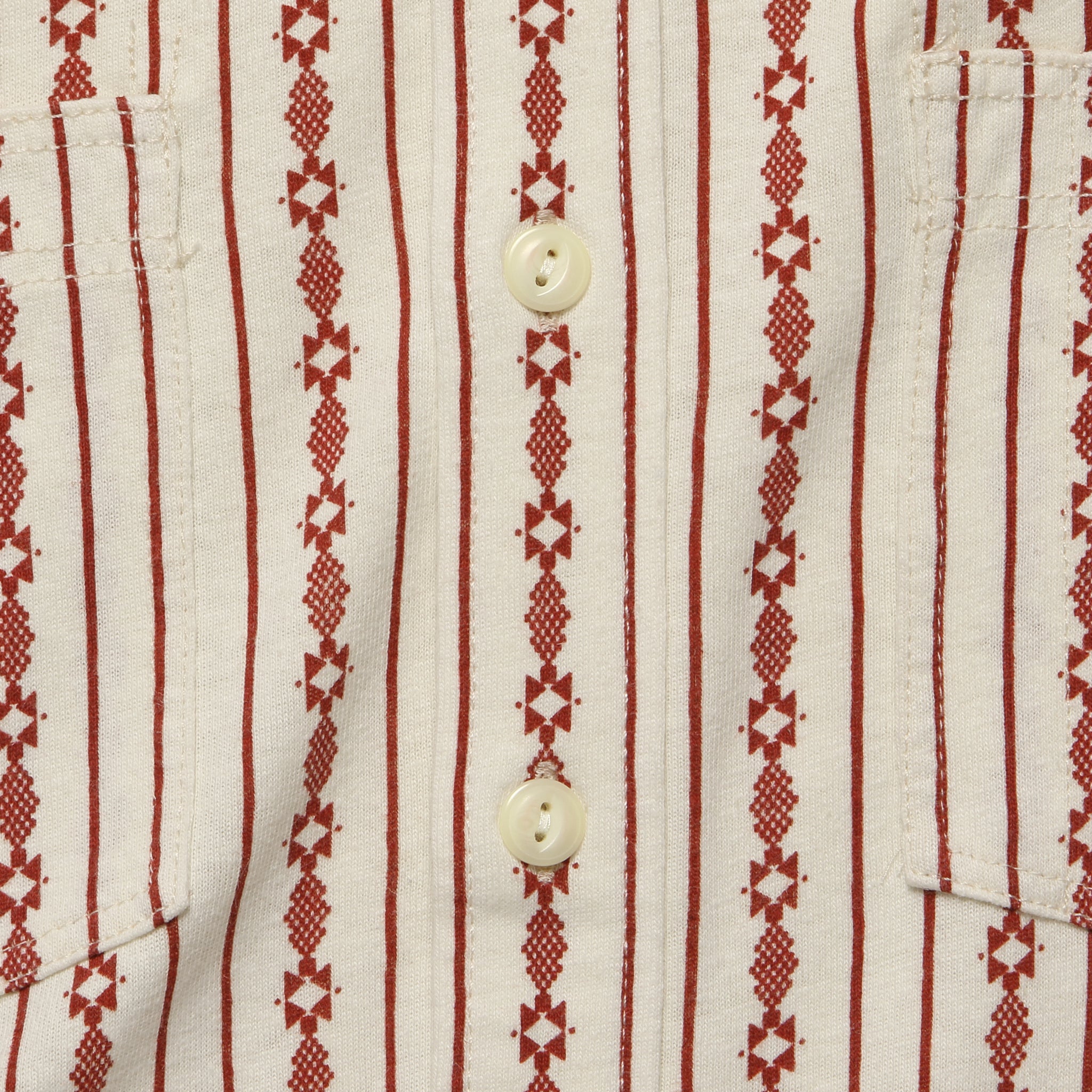 Printed Jersey Pullover - Red/Cream - RRL - STAG Provisions - Tops - L/S Knit