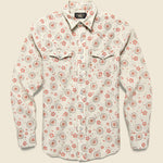 Bandana Print Seersucker Western Shirt - Tan/Coral - RRL - STAG Provisions - Tops - L/S Woven - Other Pattern