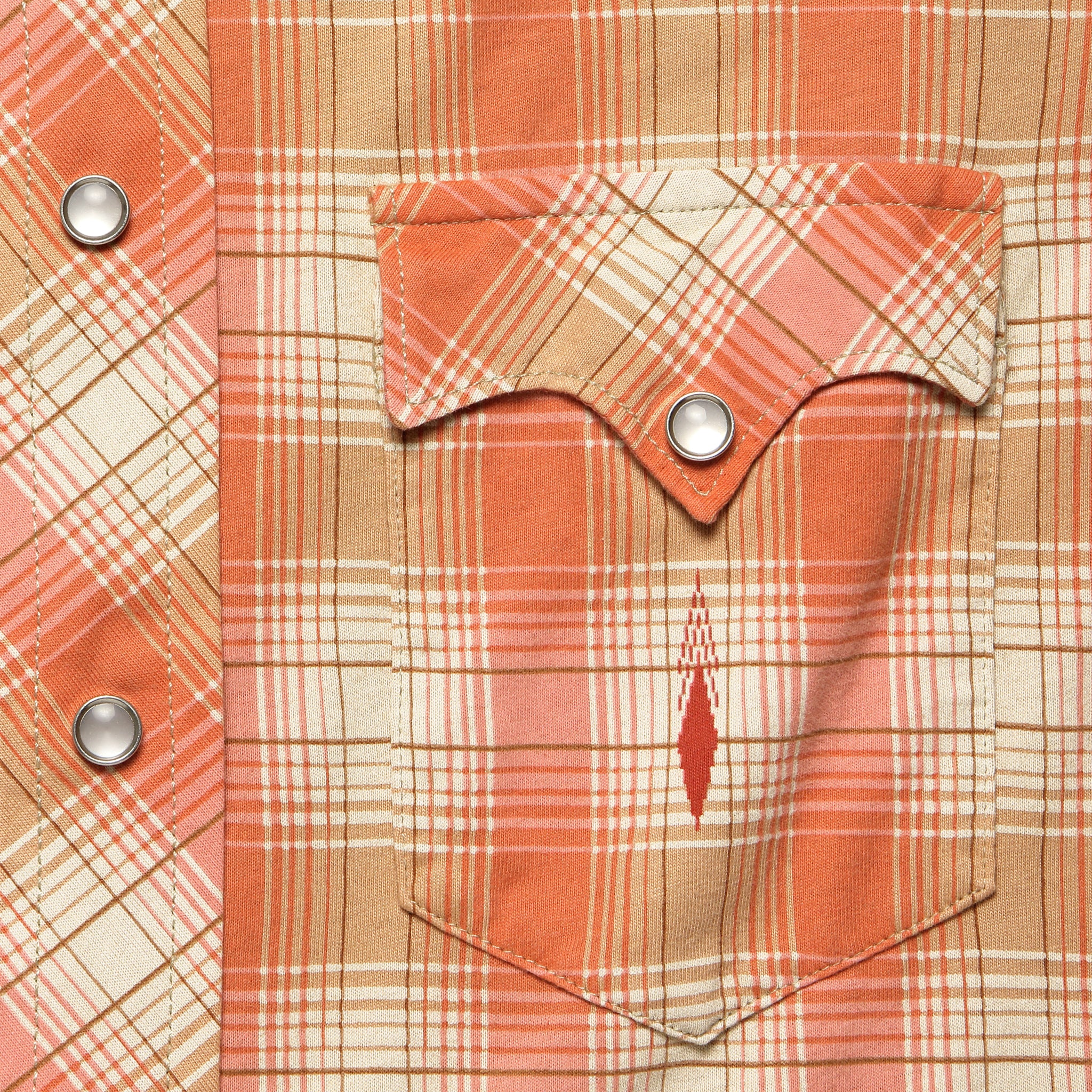 Plaid Jersey Western Shirt - Copper - RRL - STAG Provisions - Tops - L/S Woven - Plaid