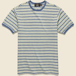 Indigo Ringer Stripe Tee - Indigo/Cream - RRL - STAG Provisions - Tops - S/S Tee
